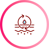 ไอคอนแสดงการลดเลือนริ้วรอยลึก เพิ่มความยืดหยุ่นของผิว ฟื้นฟู เพิ่มความชุ่มชื้น และความหนาของชั้นหนังแท้