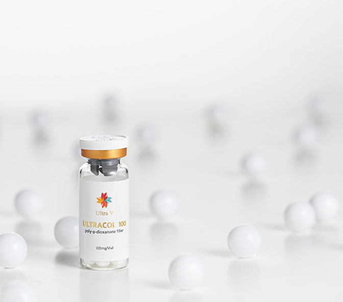 ภาพแอมพูล Ultracol ที่ให้ผลเทียบเท่ากับไหมยกกระชับ 1,427 เส้นในขวดเดียว