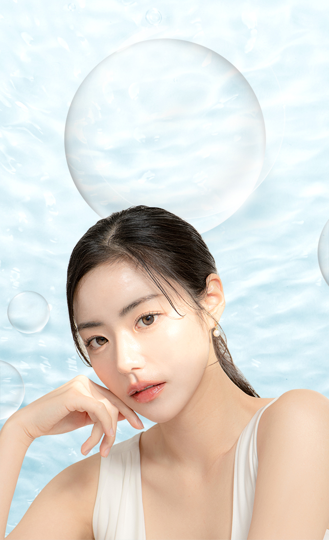 อควาพีลทรีทเมนต์ช่วยให้ผิวชุ่มชื้นกระจ่างใสเผยผิวสุขภาพดีของนางแบบ